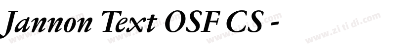 Jannon Text OSF CS 字体转换
